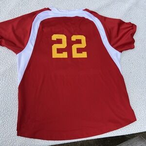 Champro Manchester United GFRD Soccer Jersey Mens XL Red White Short Sleeve 22‎